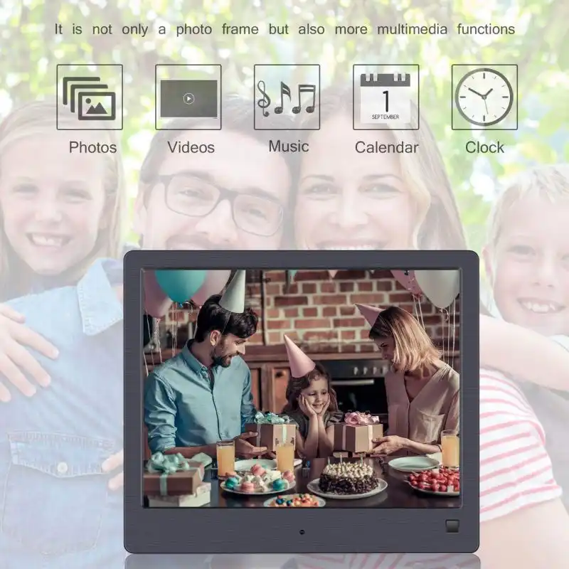 8 Inch Photo Frame with Remote Control and Motion Sensor