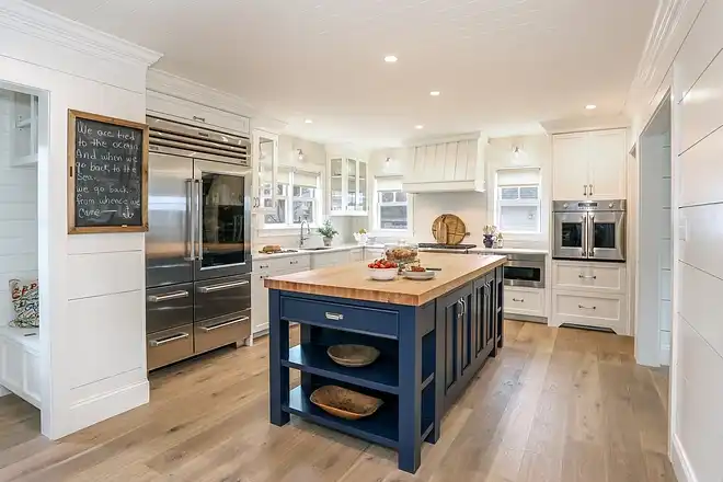 A Blue Kitchen Island