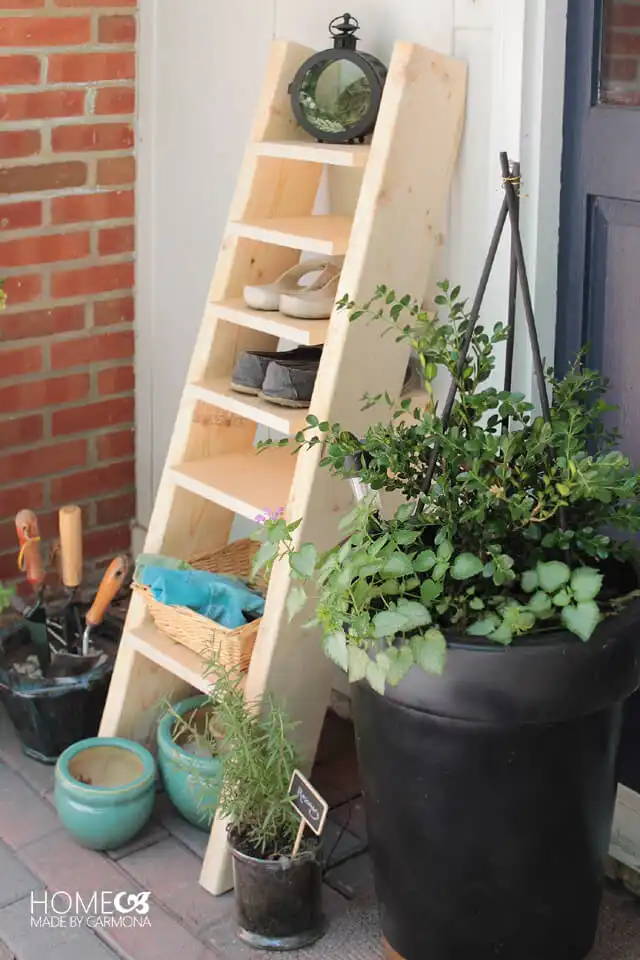 ladder shoe storage
