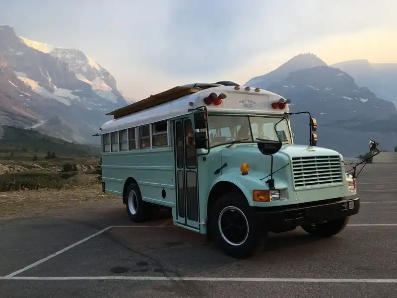 A Minnesota couple converted a 1992 school bus into an RV