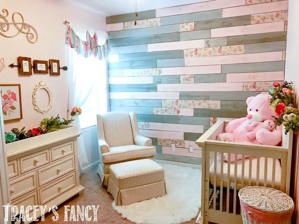 Floral Wood Plank