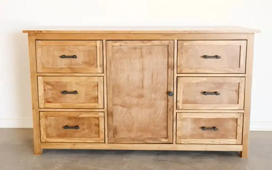 A compact dresser with a retro vibe