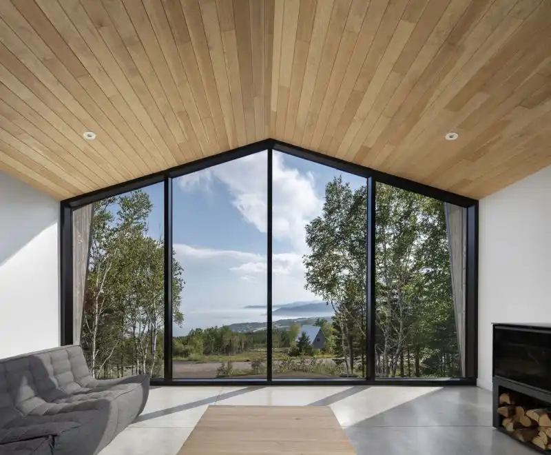A contemporary retreat in a lovely rural setting window