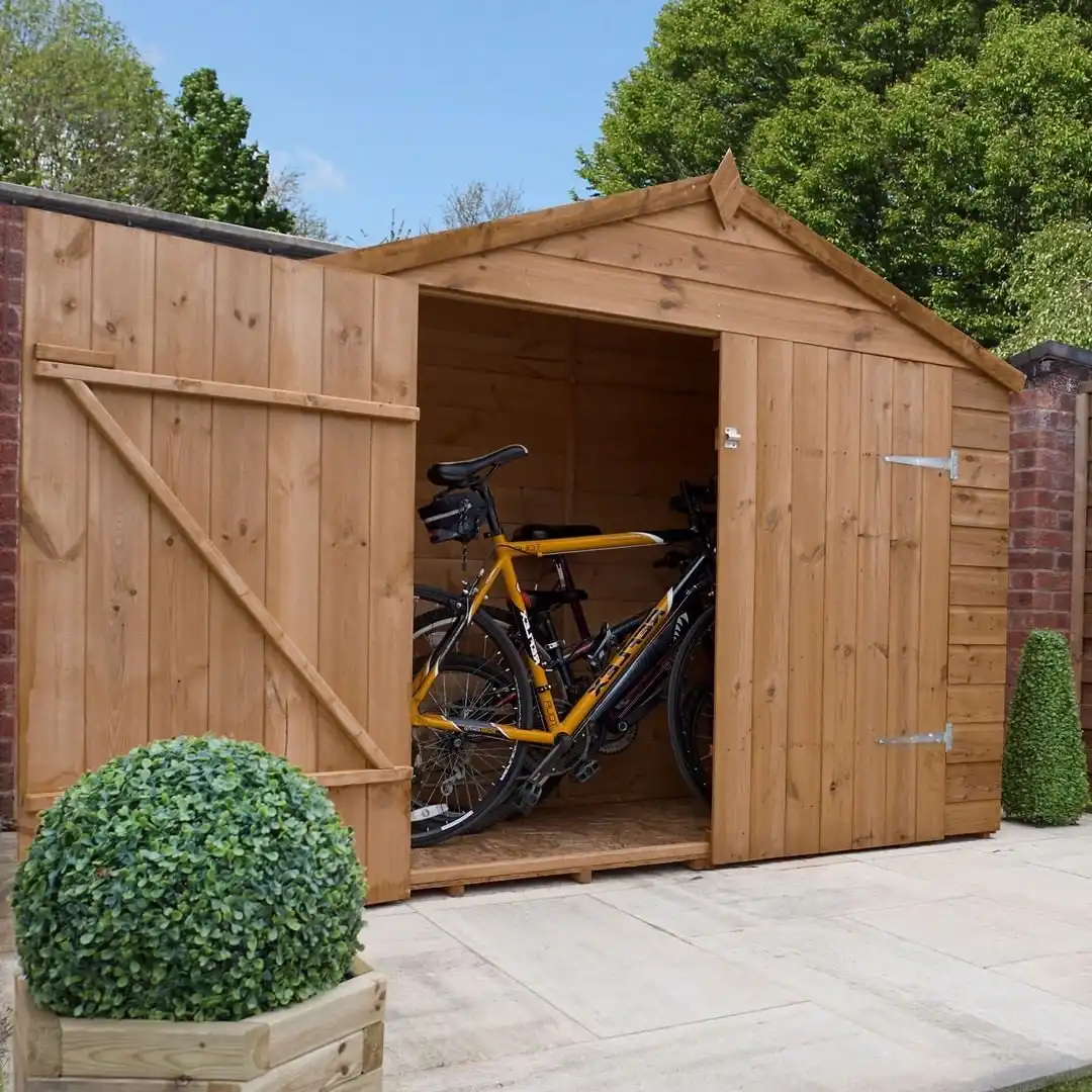 A dedicated bike storage shed