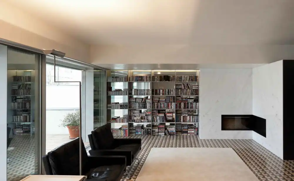 A different kind of corner fireplace