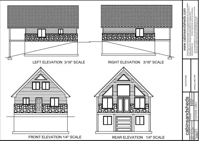 A frame cabin to build - plans