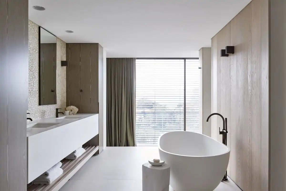 A light and airy bathroom like this is just like a spa