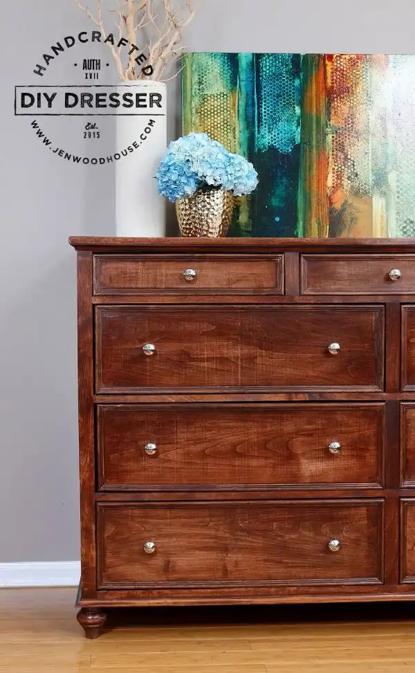 A solid dresser with lots of storage