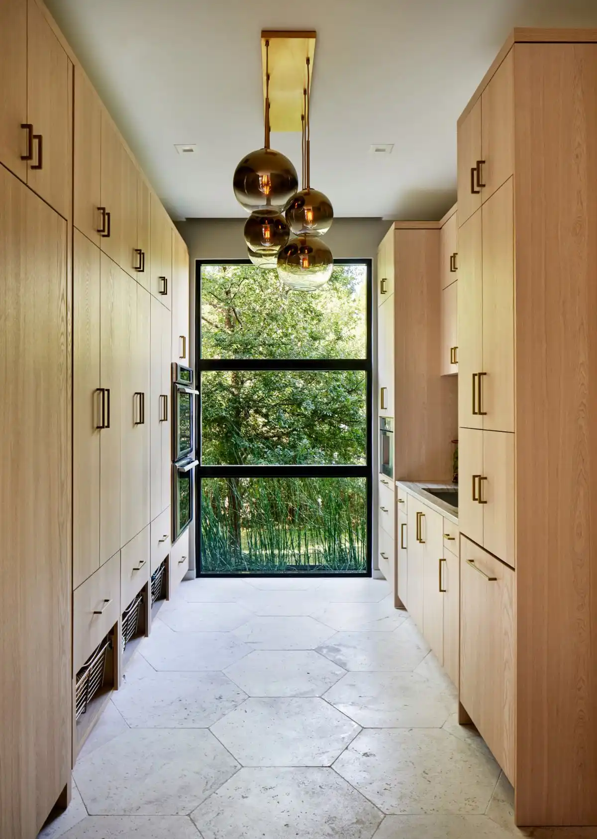 A wall of cabinets