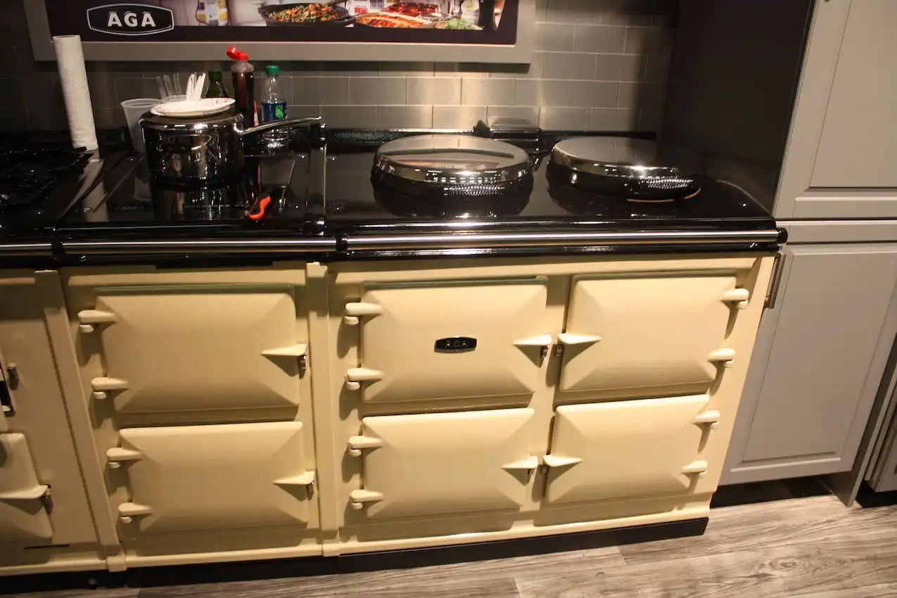 AGA range in beige