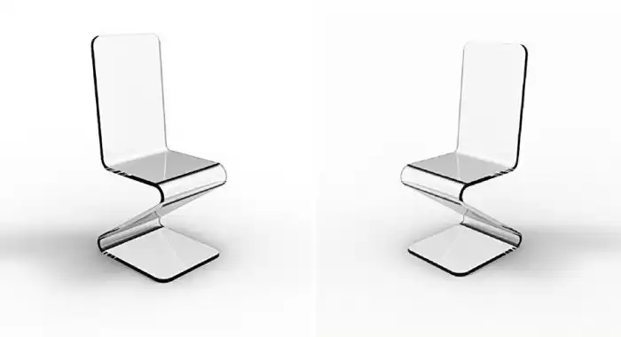 Acrylic Plexiglass Lucite Z Chair