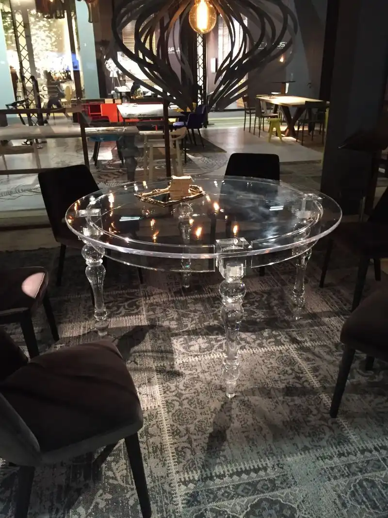 Acrylic round dining table design