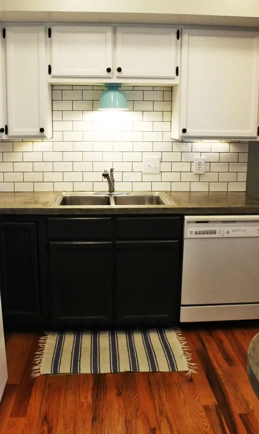 Add LED lights under the kitchen cabinets