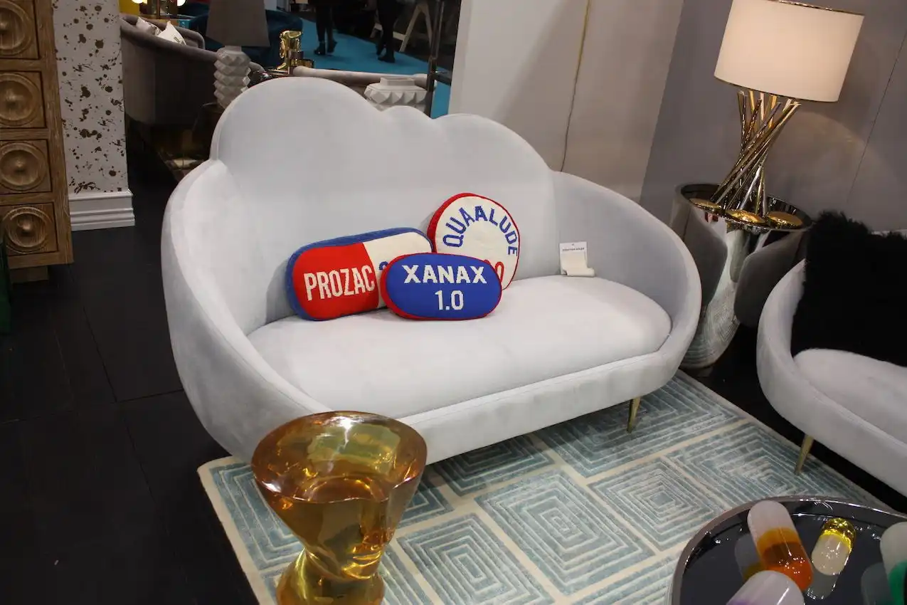 Adler sofa and pharma pillows