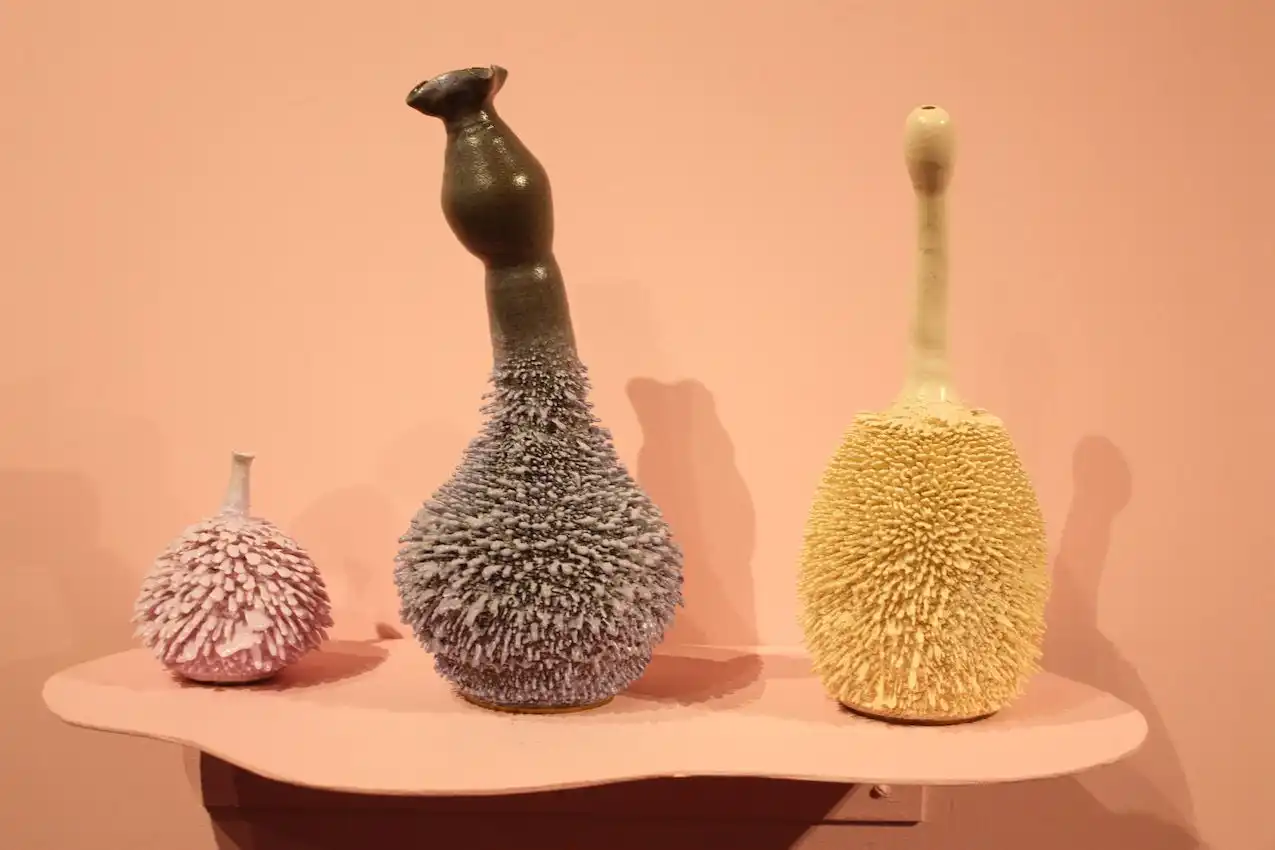 Even the ceramic vessels they produces seem ready to come to life.