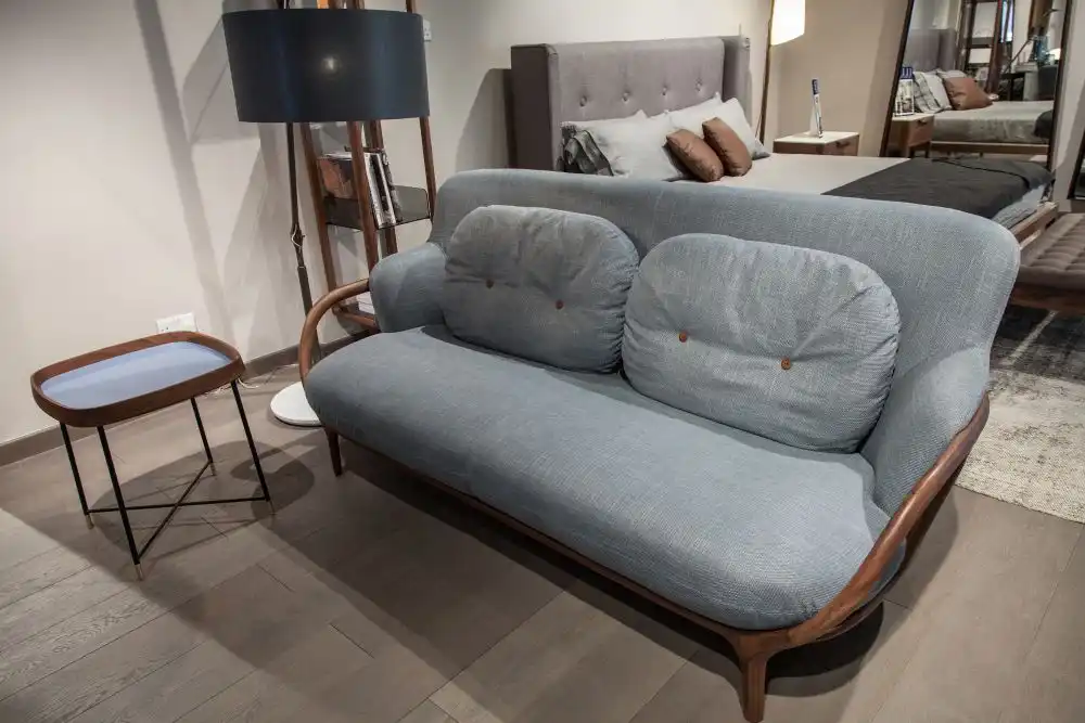 Allison small couch in walnut