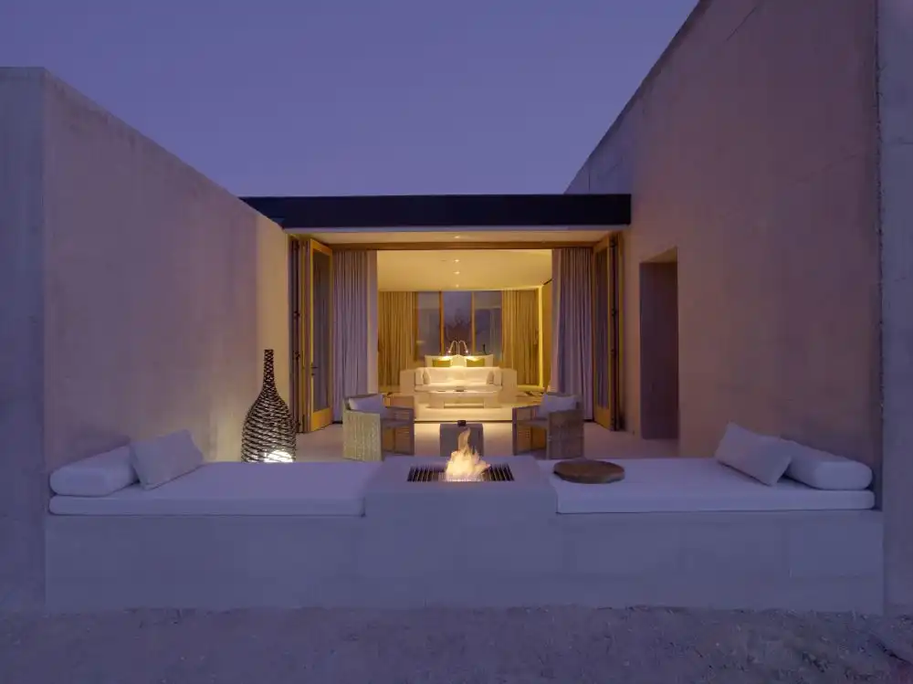 Amangiri Resort with outdoor fire pit