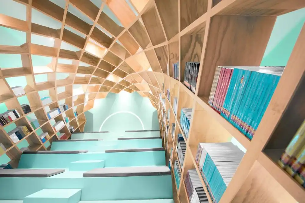 Amazing Conarte Bookstore Architecture by Anagrama