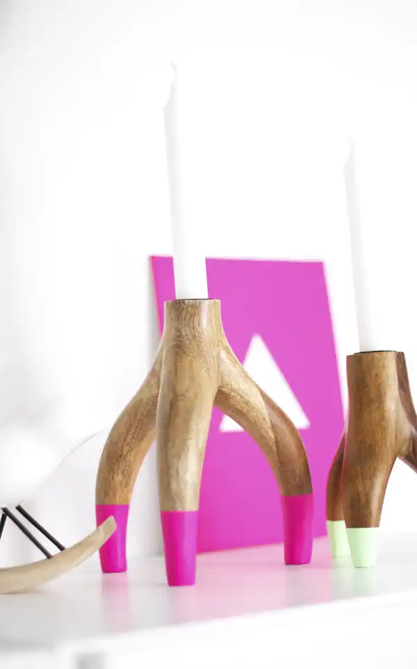 Antler candle holders