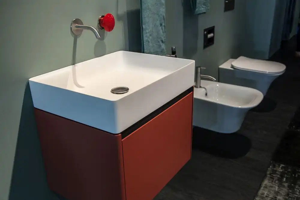 Floating vanities are ideal for smaller bathrooms.