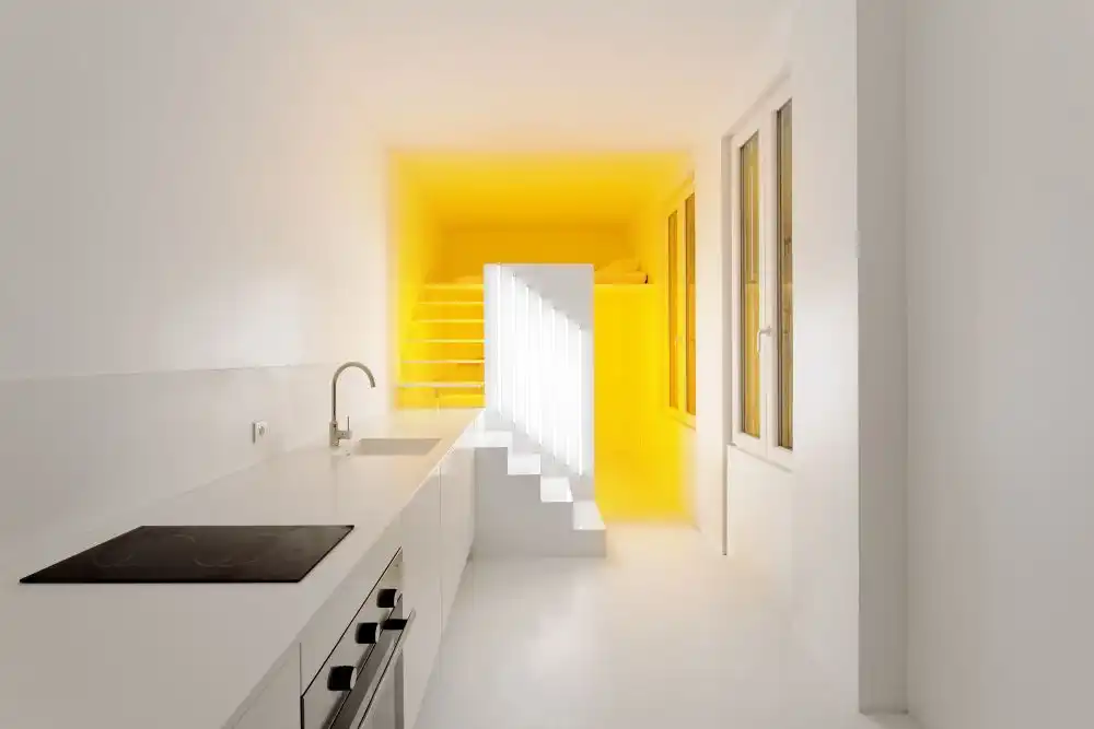 Minimalist design with a bright pop of color