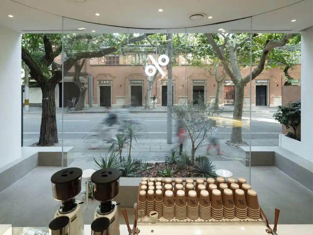 Arabica Coffee Shop Design by B l U E Architecture Studio interior
