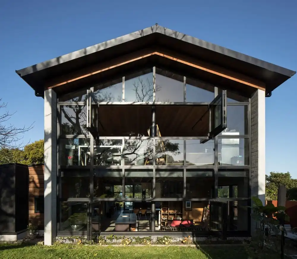 One of the cool things about this house is the design which makes it look like an oversized little cabin