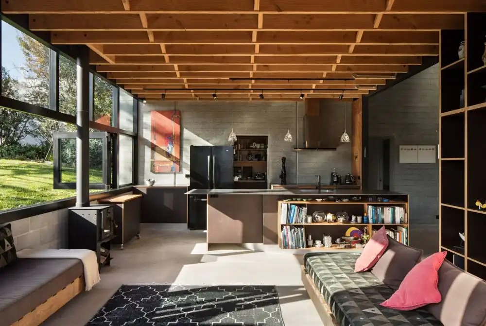The ground floor has a grand space at the center and several cozy ones spread around it