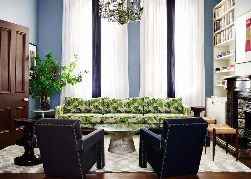 Arent Pyke Living room With a Green three seats sofa