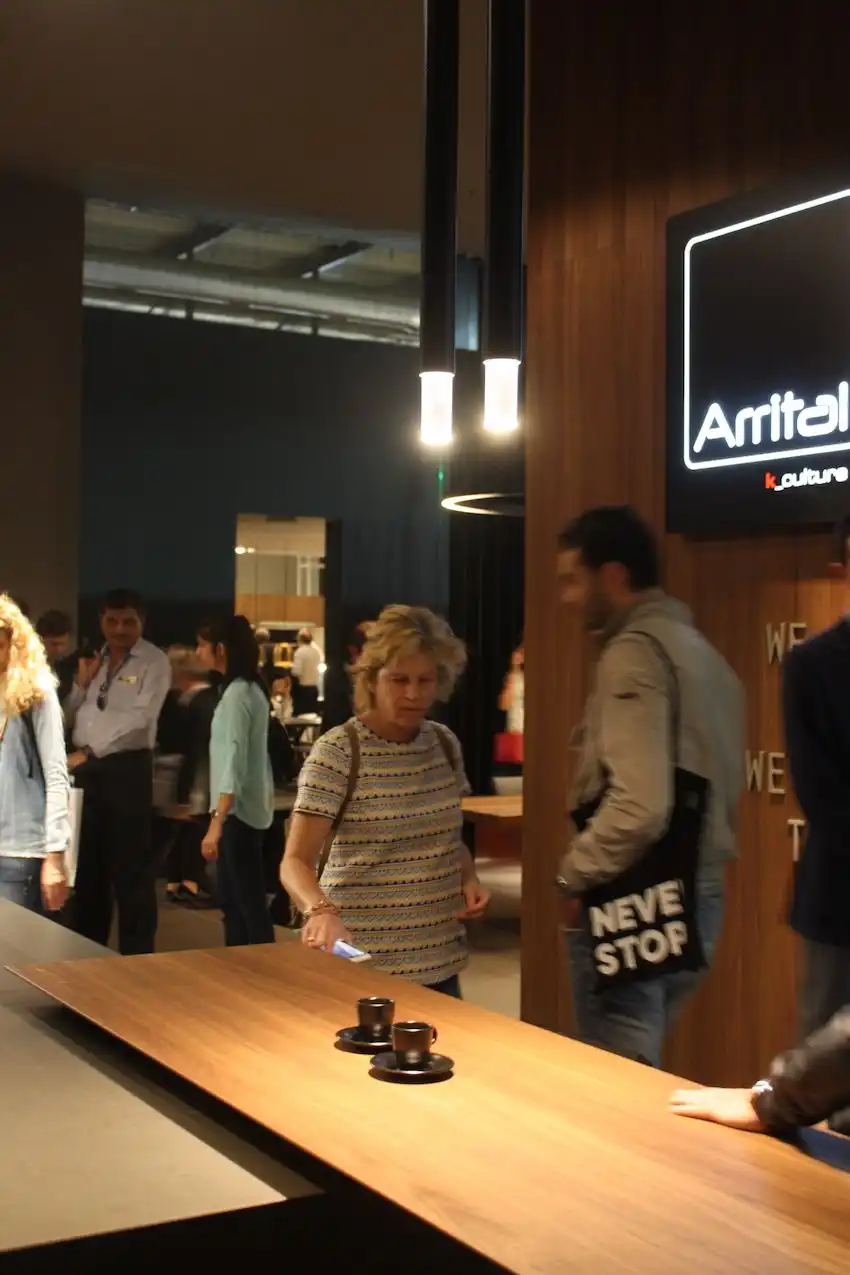 Another modern fixture that Arrital presented was this one,  used as kitchen island lighting. The minimalist tubes with bright end bulbs are not overwhelming but still catch the eye.