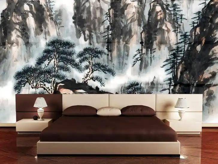 Asian Bedroom Design Oriental Wall Deco