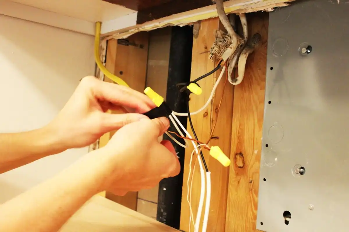 Attach electrical tape around