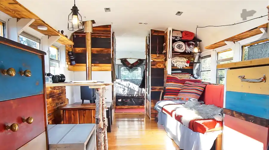 Awesome School Bus Conversion Into Tiny House on Wheels