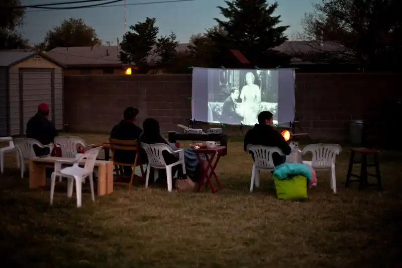 Backyard movie night