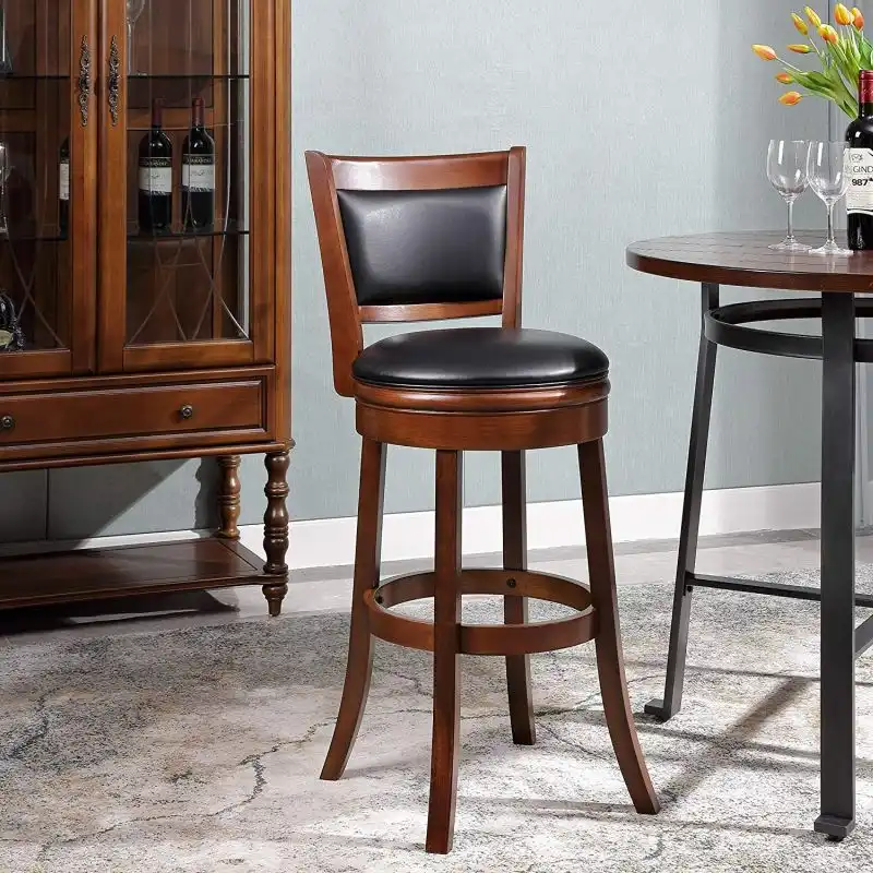 Ball Cast Jayden Wooden Swivel Bar Stool