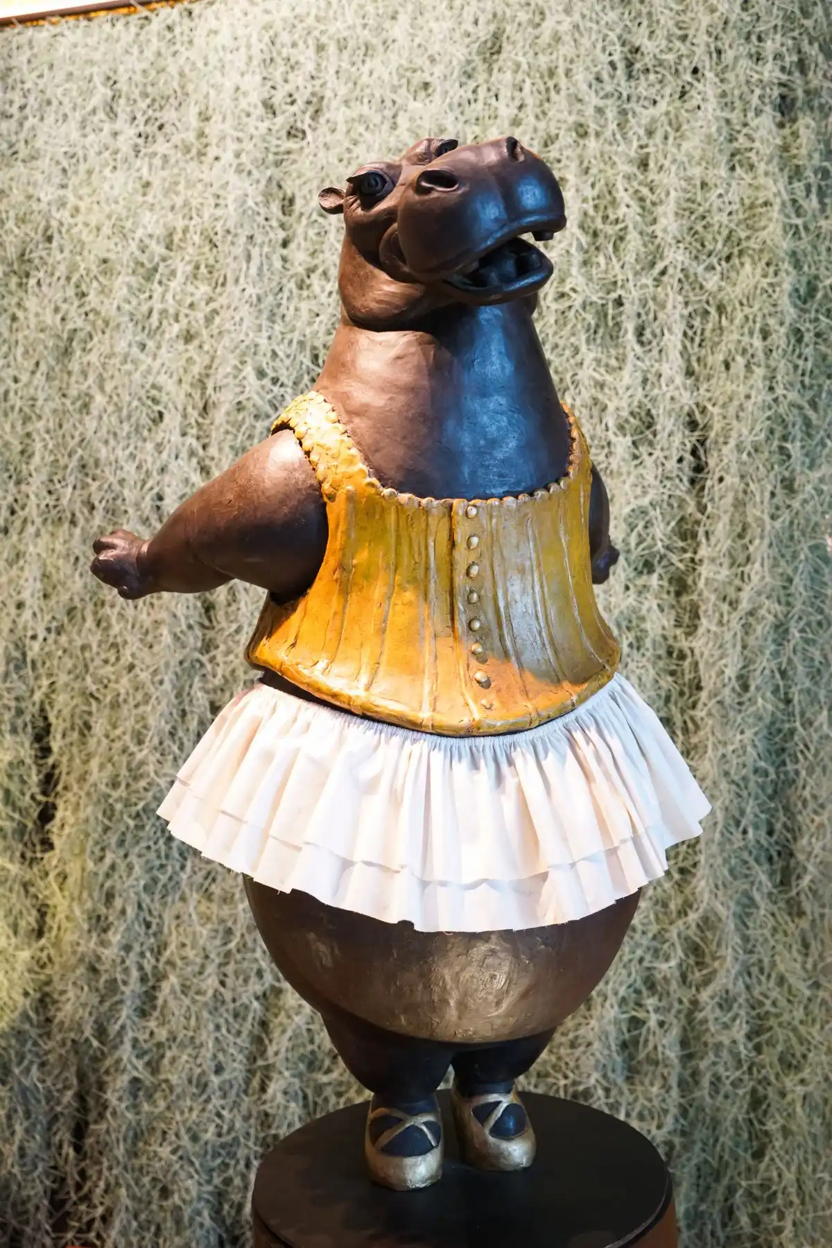 Ballerina hippo sculpture