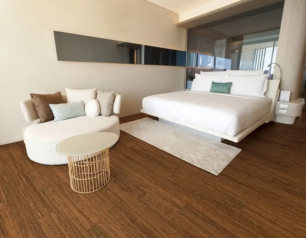Bamboo porcelain tile flooring