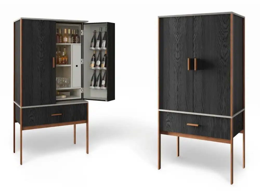 Bar cabinet with internal ligthing