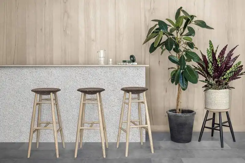Bar stools with cork seats