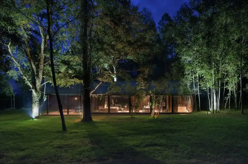 Barn House at Lake Ranco Night View