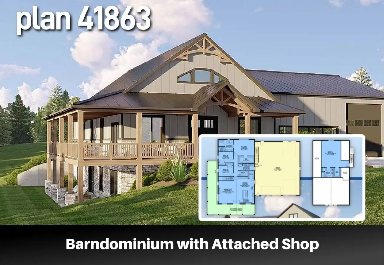 Barndominium with Attached Shop