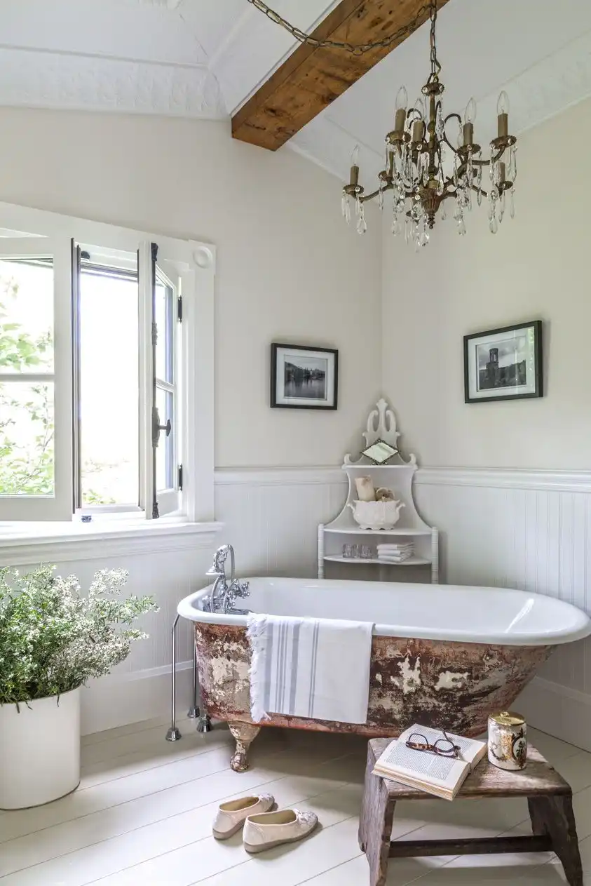 Bathroom Windows with no Window Treatments