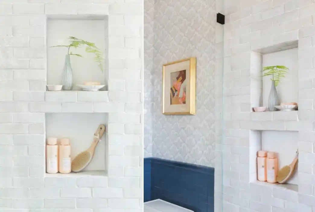 Bathroom shower zellige tiles
