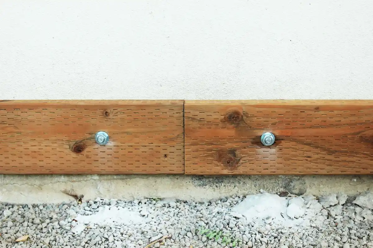 How to Mount a Deck Frame to Concrete Foundation 19