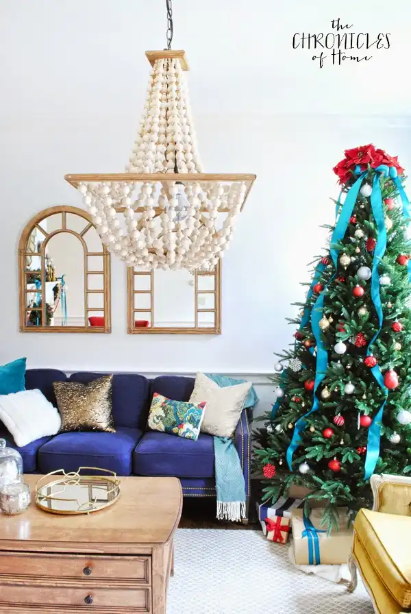 Beaded chandelier for living room