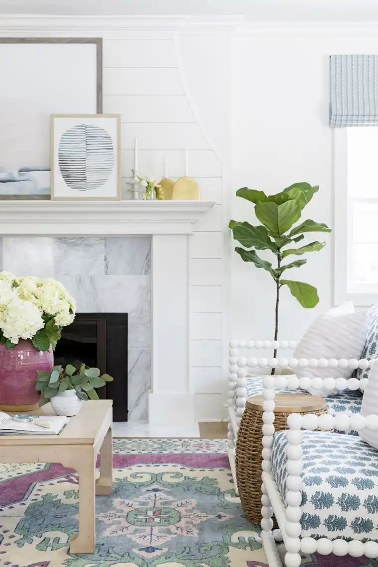 Beautiful fireplace surround shiplap decor