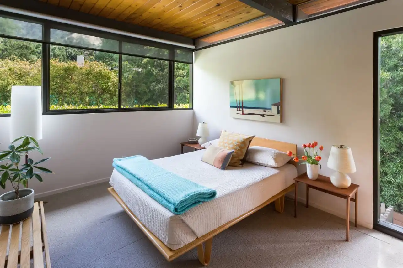 Beautiful modern mid century bedroom