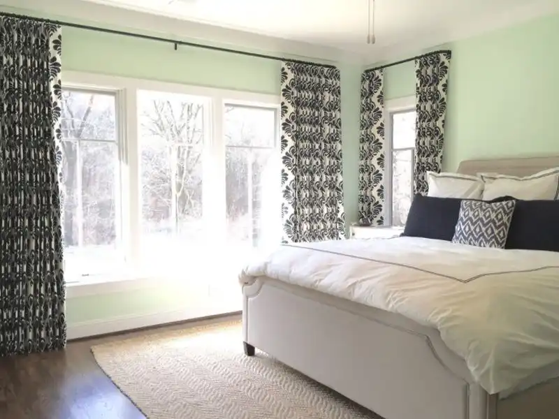 Bedroom Damask Curtains