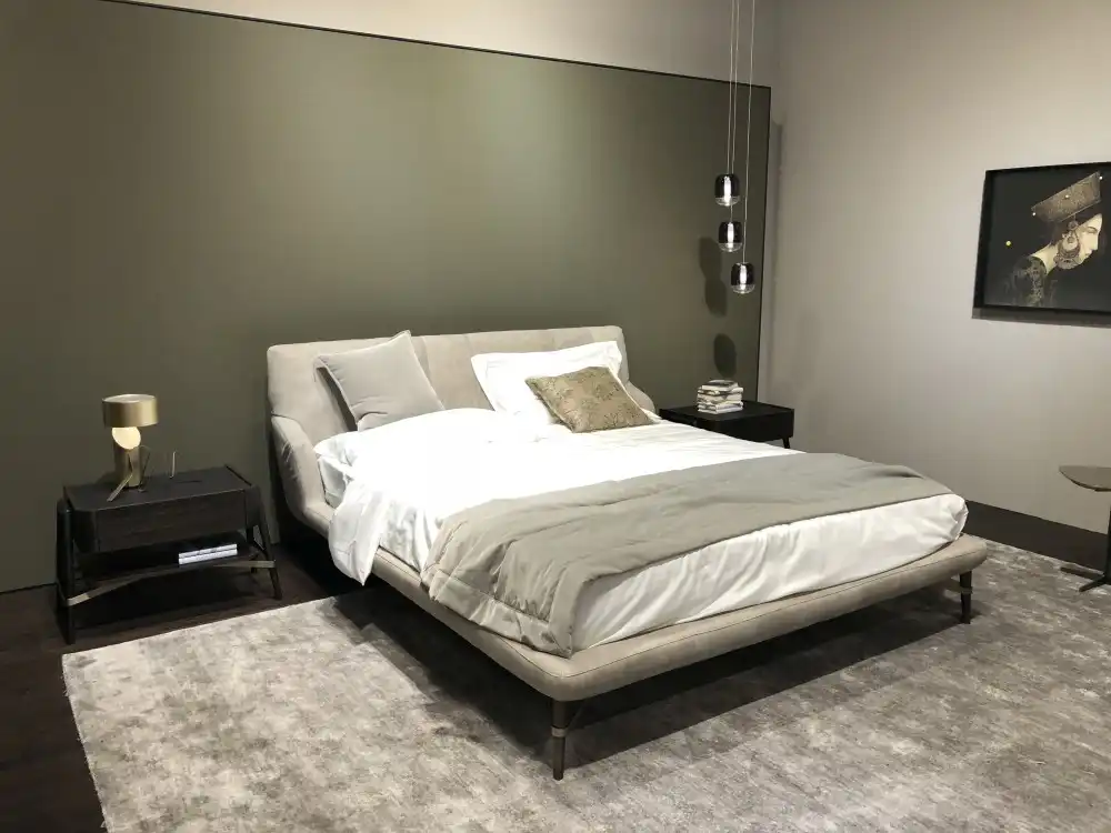 Embrace symmetry with matching nightstands and a centered bed
