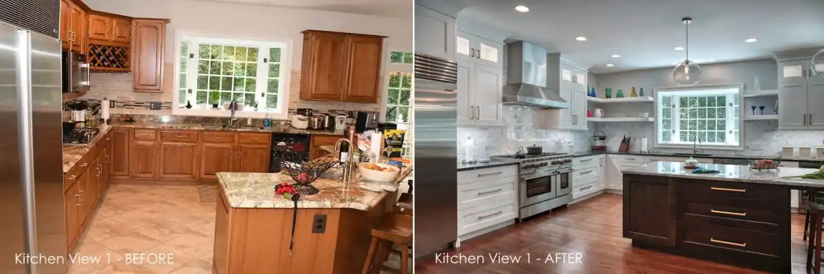Before and after master kitchen northen virginia